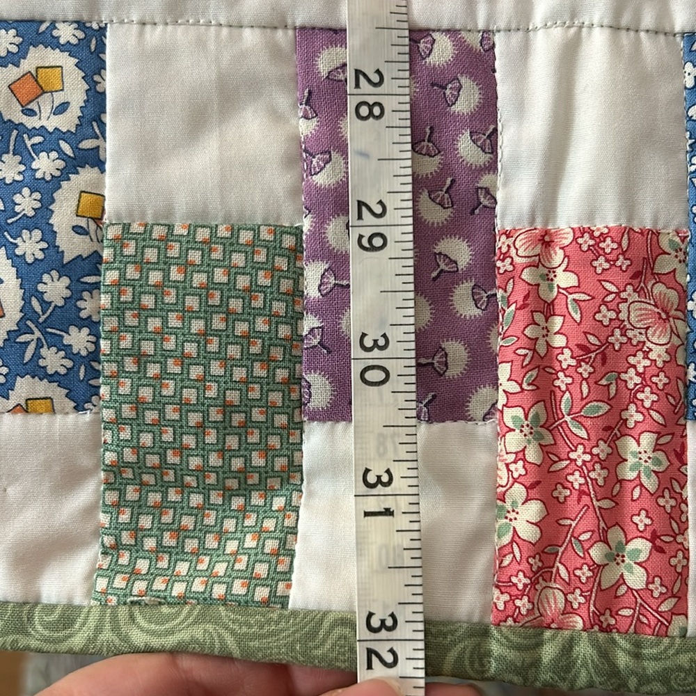 Vintage Handmade Patchwork Rabbit Reversible Quilt - Picture 7 of 17